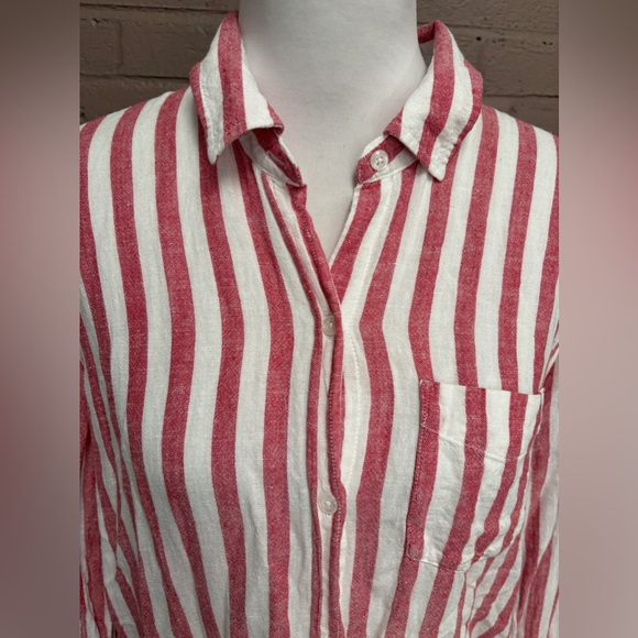 Rails red & white stripe Charli shirt M - Picture 10 of 15